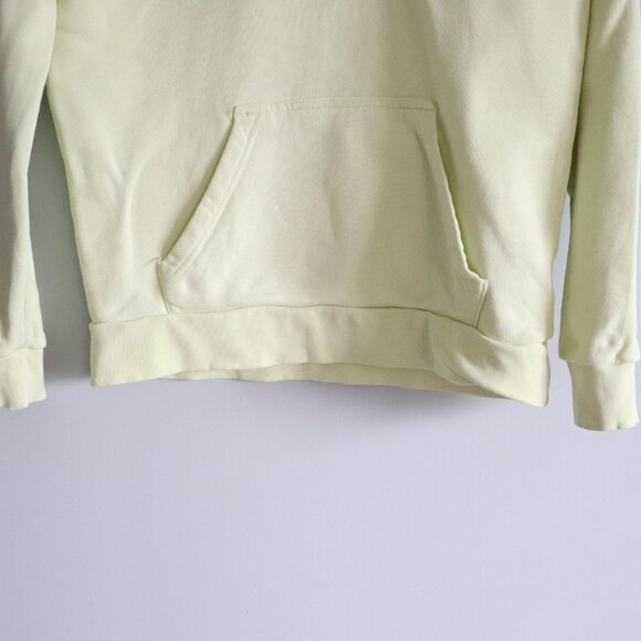 Adidas Yellow Sz XS Womens Cotton Hooded Pullover Drawstring Pocket Sweater - Picture 8 of 12